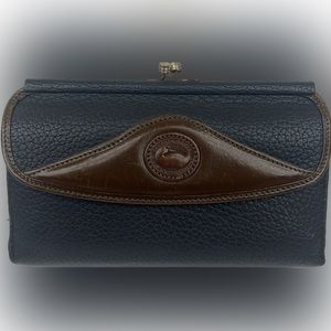 Dooney and Bourke checkbook wallet/kiss lock coin pocket